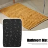 Unique Bargains Cobblestone Pattern Bathroom Rugs Polyester Bath Mat Machine Washable Black 23.62"x15.75" -Bathroom Products Store GUEST 8ab0aaf9 3b0e 4765 9319 ba131563270f