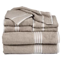 8pc Striped Bath Towel Set - Yorkshire Home -Bathroom Products Store GUEST 8b3abe6b 8a54 4bc2 9eff 2a2f8614ef86