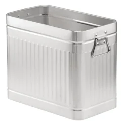 MDesign Metal Rectangle Trash Can Wastebasket, Garbage Bin, Handles -Bathroom Products Store GUEST 8cdf5296 bc86 48dd 938d a907925dc519