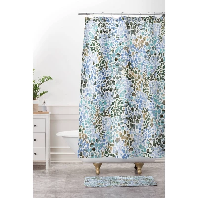 Blue Speckled Painting Watercolor Stains Shower Curtain Blue - Deny Designs Blue Speckled Painting Watercolor Stains Shower Curtain Blue - Deny Designs -Bathroom Products Store GUEST 8e656b8e 2d6d 4bc8 a7c7 87197d9a320c