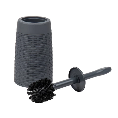 Round Premium Wicker Look Wastepaper Basket and Toilet Brush Set Gray - Mind Reader Round Premium Wicker Look Wastepaper Basket And Toilet Brush Set Gray - Mind Reader -Bathroom Products Store GUEST 903e8233 82bc 4e55 9a6e 3e856828cf64
