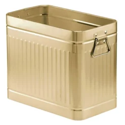 MDesign Metal Rectangle Trash Can Wastebasket, Garbage Bin, Handles -Bathroom Products Store GUEST 91096161 6f3c 4c7c 9c33 997ee551b832
