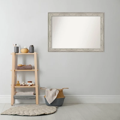 41" x 29" Non-Beveled Crackled Bathroom Wall Mirror Metallic Silver - Amanti Art 41" X 29" Non-Beveled Crackled Bathroom Wall Mirror Metallic Silver - Amanti Art -Bathroom Products Store GUEST 91273fae 51c5 4370 8b9b 4ed435b9db64