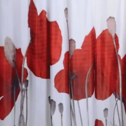Poppy Fields Shower Curtain Red/White - Moda At Home -Bathroom Products Store GUEST 9492811d 7861 47a3 8a0b 3a8da8632886