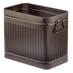 MDesign Metal Rectangle Trash Can Wastebasket, Garbage Bin, Handles -Bathroom Products Store GUEST 95d81818 0739 4f5d a310 f9ade2218ead