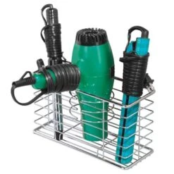 MDesign Metal Wall Mount Hair Care & Styling Tool Storage Basket -Bathroom Products Store GUEST 9873578d b5a0 41a6 8001 5d2044c44f23