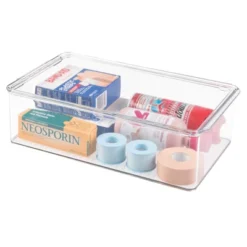 MDesign Plastic Bathroom Stackable Storage Container Box With Lid -Bathroom Products Store GUEST 989f254a fa9b 444f 9204 3cf916dd8198