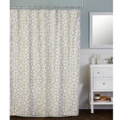Vern Yip Bamboo Lattice Shower Curtain Natural - SKL Home