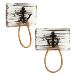 Okuna Outpost 2 Pack Nautical Hand Towel Ring Holder, Anchor Bathroom Decor And Accessories, 9x6 In 4 Okuna Outpost 2 Pack Nautical Hand Towel Ring Holder, Anchor Bathroom Decor And Accessories, 9x6 In -Bathroom Products Store GUEST 9ac881e9 9113 4765 8ebc eb44b328822d
