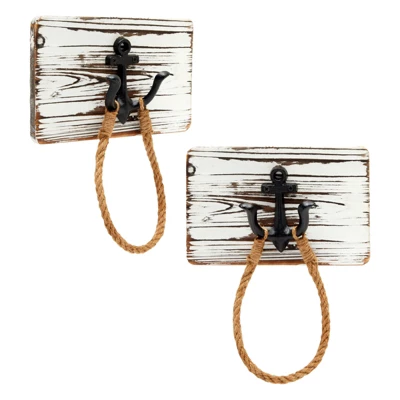 Okuna Outpost 2 Pack Nautical Hand Towel Ring Holder, Anchor Bathroom Decor and Accessories, 9x6 in Okuna Outpost 2 Pack Nautical Hand Towel Ring Holder, Anchor Bathroom Decor And Accessories, 9x6 In -Bathroom Products Store GUEST 9ac881e9 9113 4765 8ebc eb44b328822d