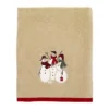 Avanti Snowmen Gathering Bath Towel - Tan