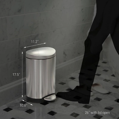 simplehuman 10L Semi-Round Step Trash Can Stainless Steel Simplehuman 10L Semi-Round Step Trash Can Stainless Steel -Bathroom Products Store GUEST 9ce78f9d 9ed0 4590 ab8e ec6a58cb024f