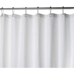 Creative Scents White Waffle Shower Curtain With Line -Bathroom Products Store GUEST 9d4fcf70 404a 4fec b7cd 2ac4462e173a