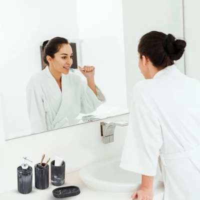 4pc Marble Resin marble effect Bath Accessory Set Black - KRALIX 4pc Marble Resin Marble Effect Bath Accessory Set Black - KRALIX -Bathroom Products Store GUEST 9d5680dd 4b6a 45f5 b542 25cf388bb735