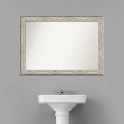 41" x 29" Non-Beveled Crackled Bathroom Wall Mirror Metallic Silver - Amanti Art 41" X 29" Non-Beveled Crackled Bathroom Wall Mirror Metallic Silver - Amanti Art -Bathroom Products Store GUEST 9ed042af f132 4eee 9397 d3f8d07d0945