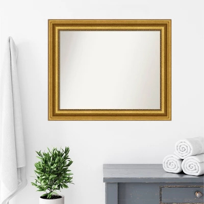 34" x 28" Non-Beveled Parlor Bathroom Wall Mirror Gold - Amanti Art 34" X 28" Non-Beveled Parlor Bathroom Wall Mirror Gold - Amanti Art -Bathroom Products Store GUEST a0108624 8b64 40ed 9f17 d2860024b948