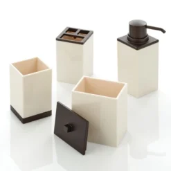 MDesign 4 Piece Plastic Bathroom Vanity Countertop Accessory Set -Bathroom Products Store GUEST a0401924 994a 47a3 bf76 56d1a3859a86