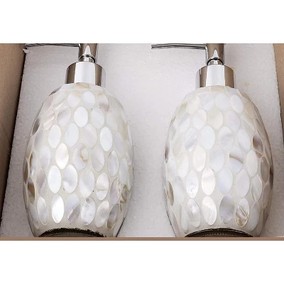 Whole Housewares Glass Mosaic Hand Soap Dispenser for Bathroom - 2 Piece - White Whole Housewares Glass Mosaic Hand Soap Dispenser For Bathroom - 2 Piece - White -Bathroom Products Store GUEST a19e2426 2fb3 4e8f 9931 4567791dcf3b