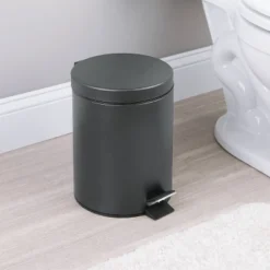 Step Can Wastebasket Matte Gray - IDESIGN -Bathroom Products Store GUEST a1a70d5d eaf4 402d 8223 0c7d583ba505