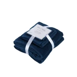 6pc Bomonti Turkish Bath Towel Set Navy - Enchante Home