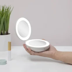 4.75" Round Dual LED Lighted Travel Makeup Mirror - Zadro -Bathroom Products Store GUEST a2d555ef 96e3 4d22 a0c0 48c5cc79d77b