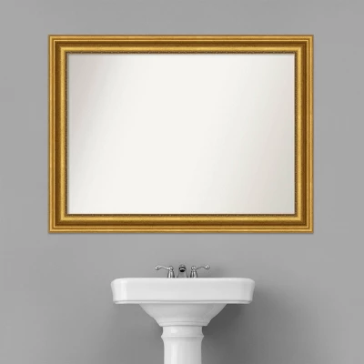 44" x 33" Non-Beveled Parlor Bathroom Wall Mirror Gold - Amanti Art 44" X 33" Non-Beveled Parlor Bathroom Wall Mirror Gold - Amanti Art -Bathroom Products Store GUEST a49a22f7 bdab 4e9b b979 b875aa1eb7f5