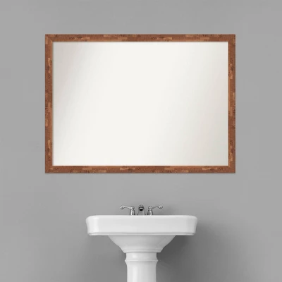 41" x 30" Non-Beveled Fresco Wood Bathroom Wall Mirror Light Pecan Brown - Amanti Art 41" X 30" Non-Beveled Fresco Wood Bathroom Wall Mirror Light Pecan Brown - Amanti Art -Bathroom Products Store GUEST a4e8fed5 974d 4e35 adcc fc0f3e6b1f5f