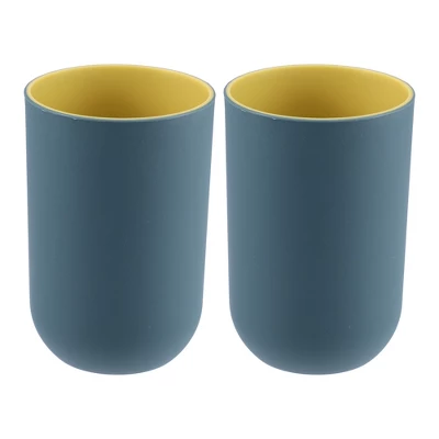 Unique Bargains 2Pcs Bathroom Tumblers Bathroom Toothbrush Cup Blue 4.33''x2.76'' 350ml Unique Bargains 2Pcs Bathroom Tumblers Bathroom Toothbrush Cup Blue 4.33''x2.76'' 350ml -Bathroom Products Store GUEST a4f47b0a d55d 426b 8a0a 4632b35d48c3