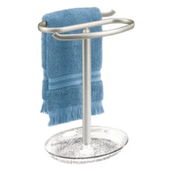 MDesign Fingertip Towel Holder/Tray For Bath Vanity Countertops -Bathroom Products Store GUEST a76bb147 5a5c 4fcd b663 e6a32ab21068