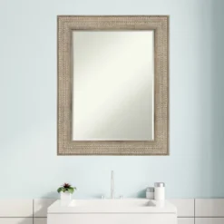 Amanti Art Trellis Silver Petite Bevel Wood Bathroom Wall Mirror 30 X 24 In. 6 Amanti Art Trellis Silver Petite Bevel Wood Bathroom Wall Mirror 30 X 24 In. -Bathroom Products Store GUEST a85954d4 8ee6 4f52 a62f 04d18a7c47b6