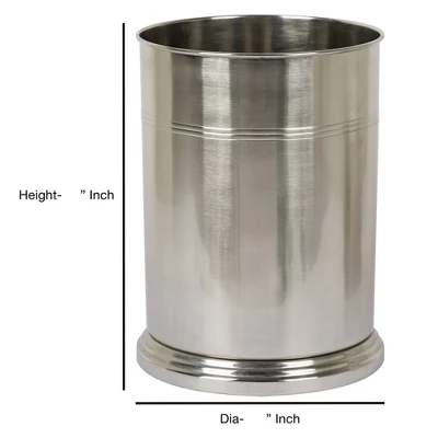 Dual Ridge Small Round Vintage Bathroom Wastebasket - Nu Steel Dual Ridge Small Round Vintage Bathroom Wastebasket - Nu Steel -Bathroom Products Store GUEST a9133c0a 27e2 4135 b347 beef21ff268e