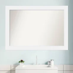 41" X 29" Non-Beveled Corvino Wood Bathroom Wall Mirror White - Amanti Art 8 41" X 29" Non-Beveled Corvino Wood Bathroom Wall Mirror White - Amanti Art -Bathroom Products Store GUEST a9b4c641 809c 4b61 a257 fe9fda14b386