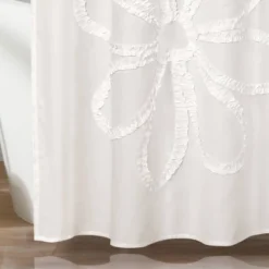 Single Ruffle Flower Shower Curtain - Lush Décor -Bathroom Products Store GUEST aa0d3864 5504 470e b241 2627d48233a2