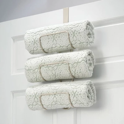 mDesign Metal Over Shower Door Towel Rack Storage Organizer, 3 Tiers MDesign Metal Over Shower Door Towel Rack Storage Organizer, 3 Tiers -Bathroom Products Store GUEST aada24c7 df87 4bcf a754 7fa407e9f730