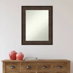 24" X 30" Non-Beveled Ridge Bronze Bathroom Wall Mirror - Amanti Art -Bathroom Products Store GUEST ac6f8a32 8478 4627 b05f 65312ae80e55