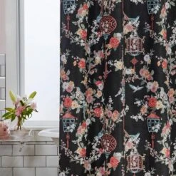 Vern Yip Floral Lanterns Fabric Shower Curtain - SKL Home -Bathroom Products Store GUEST ae5a1359 3bc2 4182 a689 74a54545bf5e