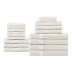 Eco-Friendly Absorbent Assorted 18-Piece Towel Set By Blue Nile Mills -Bathroom Products Store GUEST af22ad26 bd2f 46d5 86df 89e45679fad1