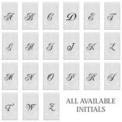 Creative Scents Set Of 2 White Fingertip Monogrammed Towels, Black Embroidered 7 Creative Scents Set Of 2 White Fingertip Monogrammed Towels, Black Embroidered -Bathroom Products Store GUEST af25586f d717 425b 91c2 5b7ecedae4b3