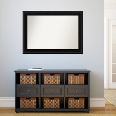 42" x 30" Non-Beveled Parlor Bathroom Wall Mirror Black - Amanti Art 42" X 30" Non-Beveled Parlor Bathroom Wall Mirror Black - Amanti Art -Bathroom Products Store GUEST b13d135d 6be2 4516 8b34 12aae28f8161