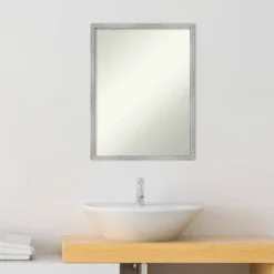 19" X 25" Non-Beveled Shiplap White Narrow Wood Bathroom Wall Mirror - Amanti Art 9 19" X 25" Non-Beveled Shiplap White Narrow Wood Bathroom Wall Mirror - Amanti Art -Bathroom Products Store GUEST b56e384c cbf9 4c1d 80b4 e6774492673d