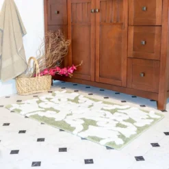 2pc Iron Gate Floral Bath Mat Set - Chesapeake