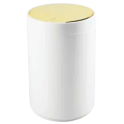 MDesign Plastic Small Round Trash Can Wastebasket, Swing Lid 8 MDesign Plastic Small Round Trash Can Wastebasket, Swing Lid -Bathroom Products Store GUEST b59fe061 0f12 4c7c 9c73 dbf514510c65