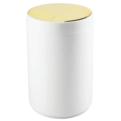 mDesign Plastic Small Round Trash Can Wastebasket, Swing Lid MDesign Plastic Small Round Trash Can Wastebasket, Swing Lid -Bathroom Products Store GUEST b59fe061 0f12 4c7c 9c73 dbf514510c65