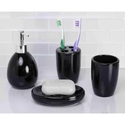 Home Basics 4 Piece Bath Accessory Set
