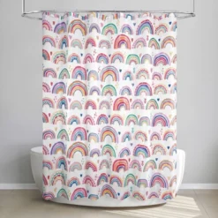 Rainbow Hearts Shower Curtain - Allure Home Creations
