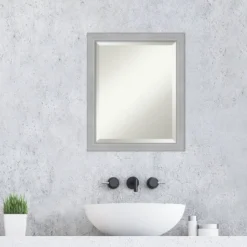 Vista Brushed Framed Bathroom Vanity Wall Mirror Nickel - Amanti Art 5 Vista Brushed Framed Bathroom Vanity Wall Mirror Nickel - Amanti Art -Bathroom Products Store GUEST b798d051 b1b3 41f6 b7bd 12ed8b7c297d