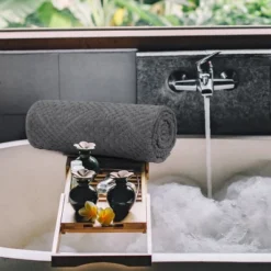 PiccoCasa 100% Cotton Texture Bath Towels Soft And Thick Absorbent Jacquard Towels 2 Pcs -Bathroom Products Store GUEST b8151f95 4e36 42ae a4ef edf82434221e