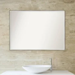 39" X 28" Non-Beveled Lucie Wood Bathroom Wall Mirror Silver - Amanti Art 5 39" X 28" Non-Beveled Lucie Wood Bathroom Wall Mirror Silver - Amanti Art -Bathroom Products Store GUEST b8e39ed4 985f 4d7c bec1 2d85de7df5c6