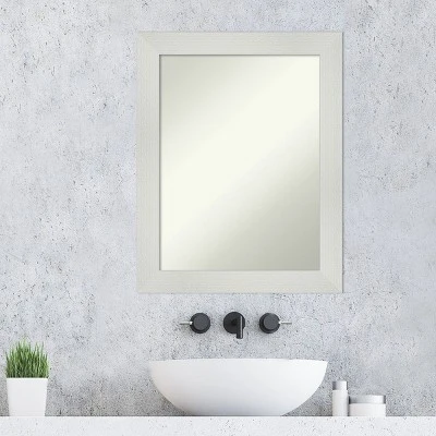 23" x 29" Non-Beveled Mosaic Bathroom Wall Mirror White - Amanti Art 23" X 29" Non-Beveled Mosaic Bathroom Wall Mirror White - Amanti Art -Bathroom Products Store GUEST b90f0df0 39a7 4184 83cc eff3d0d041cb
