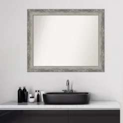 33" X 27" Non-Beveled Waveline Silver Narrow Bathroom Wall Mirror - Amanti Art 8 33" X 27" Non-Beveled Waveline Silver Narrow Bathroom Wall Mirror - Amanti Art -Bathroom Products Store GUEST b9746f67 6cb5 4b10 8589 939ca5d9fcbf